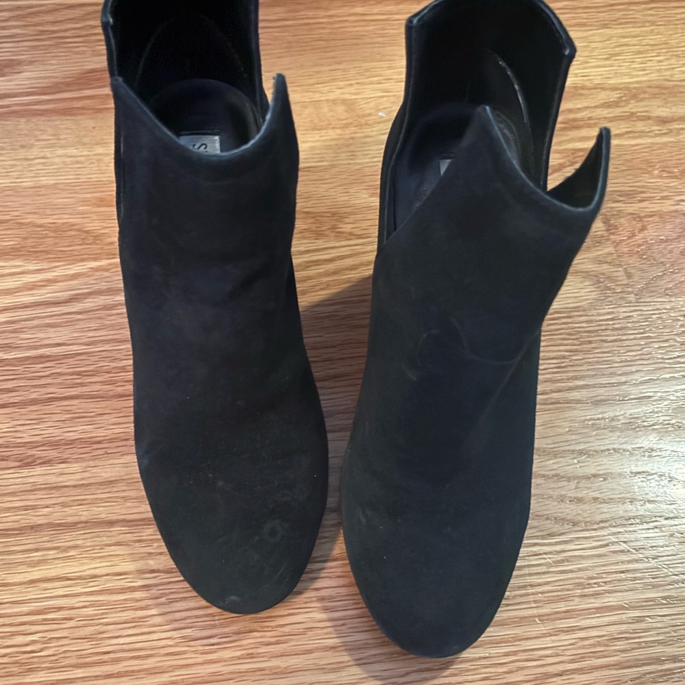 Steve Madden Black Suede Heeled Boots